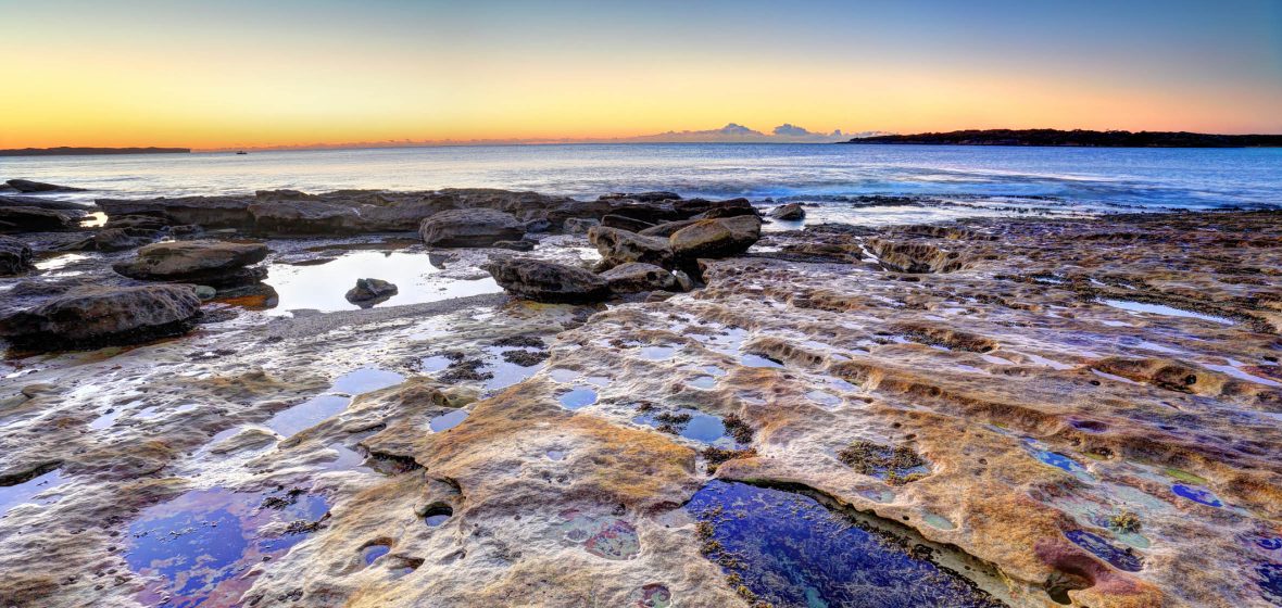 Rock pools by the ocean