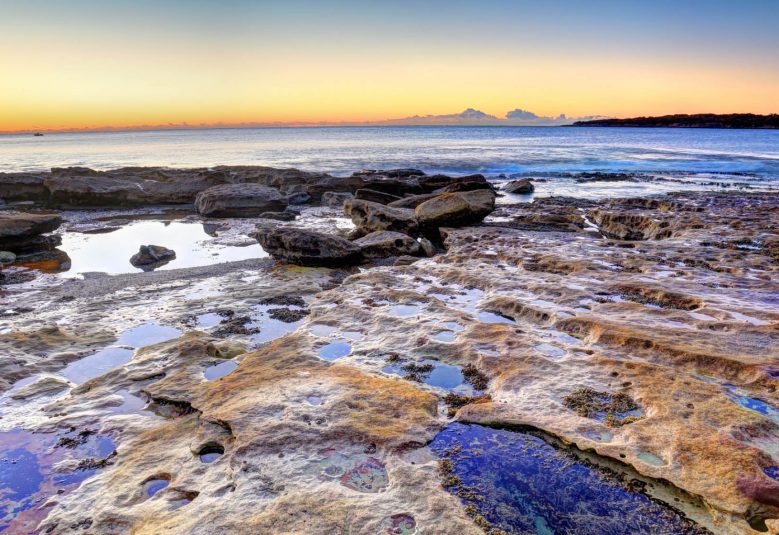 Rock pools by the ocean