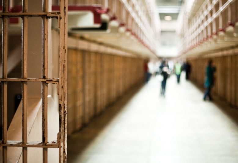 Interior of a prison hallway
