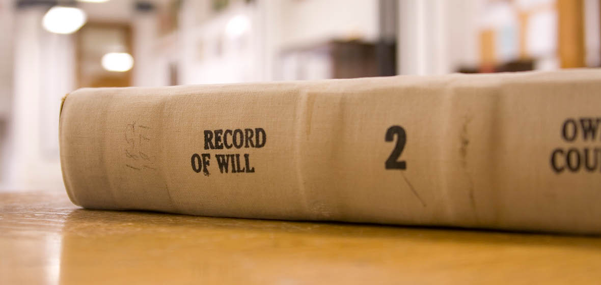 Bound wills ledger