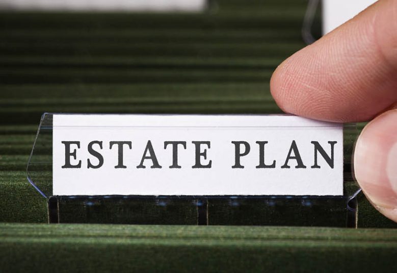 File folder labelled Estate Plan