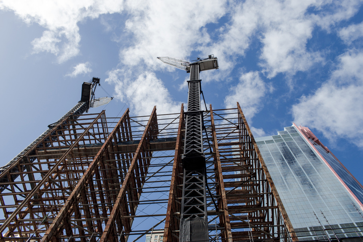 Building construction in the middle of Sydney CBD