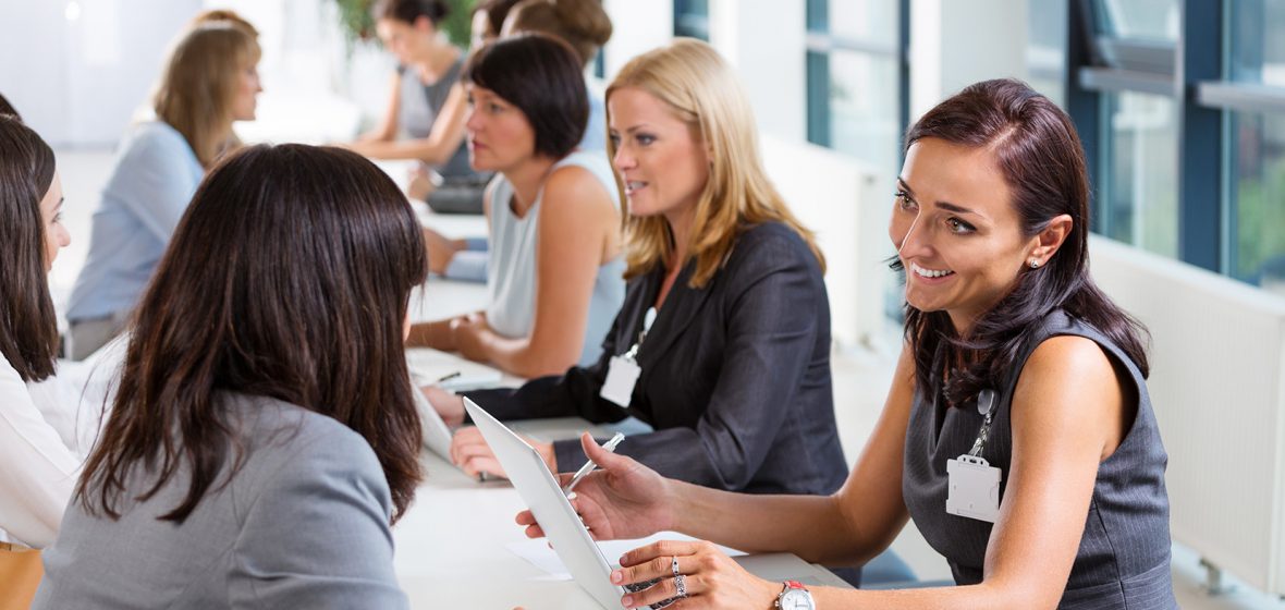 women in a meeting