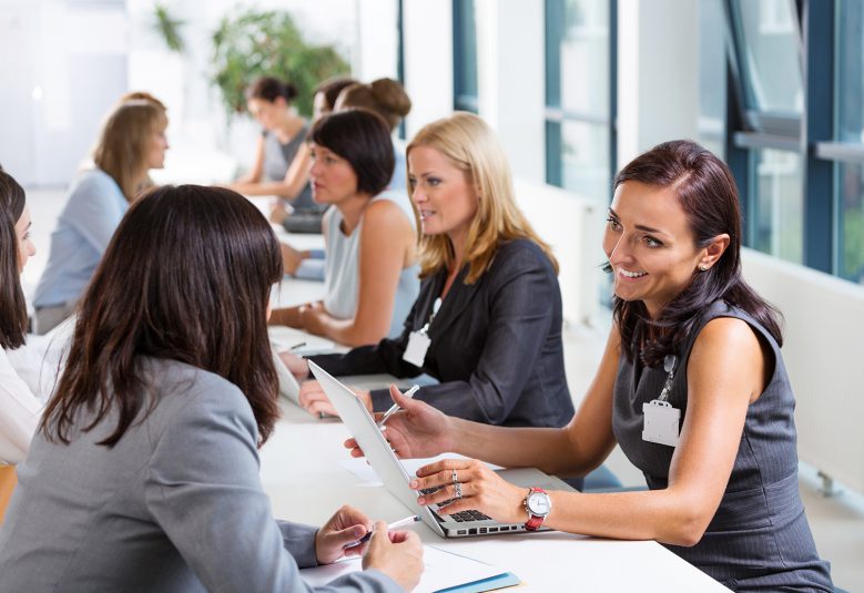 women in a meeting