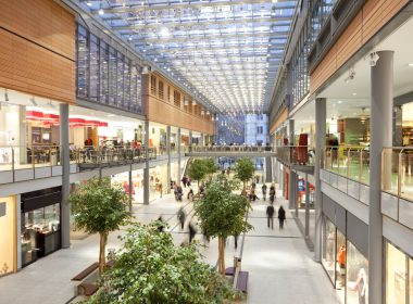 Interior of a multi-level shopping centre