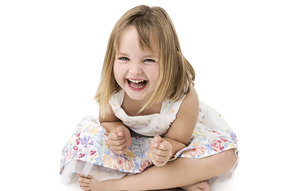 6 year old Amity smiling at the camera