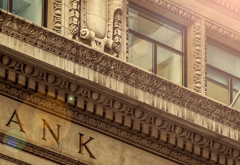 Facade of a bank