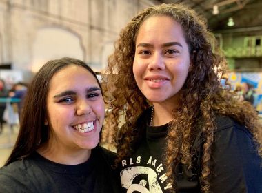 Indigenous students Shamika Lamb and Toni Longford