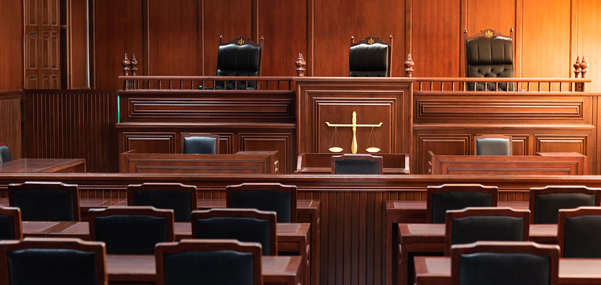 Empty courtroom