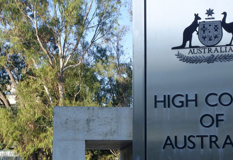 Entrance sign to High Court of Australia