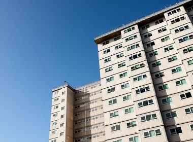 Exterior of block of apartments