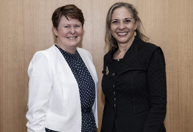 Jo van der Plaat with Justice Dina Yehia