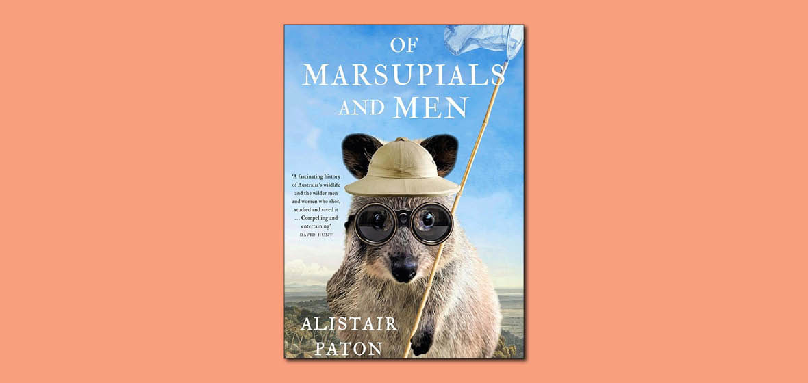 picture of book cover for the book 'of marsupials and men'