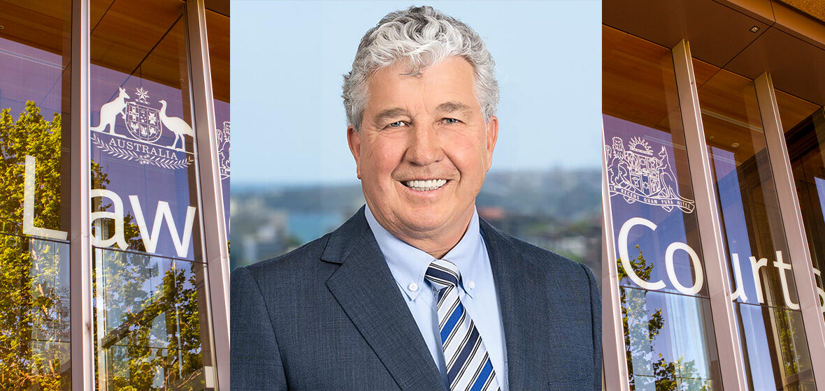 photo of Tom Goudkamp with Law Courts in the background